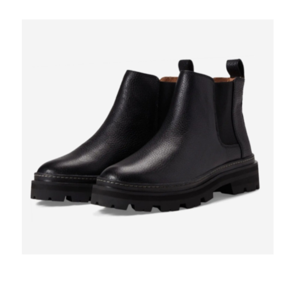 Madewell Paulette Short Chelsea Pebbled Leather Boots
